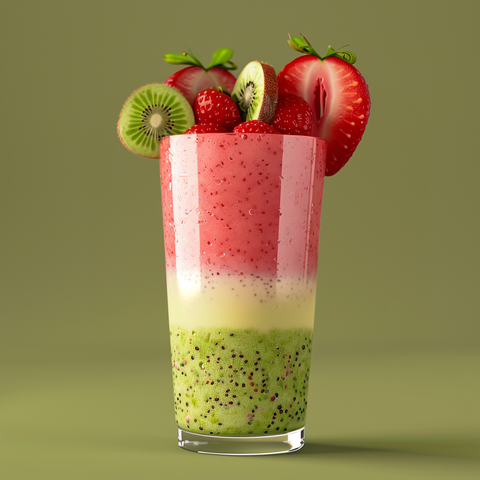 Italienischer Tricolore-Drink mit Espresso