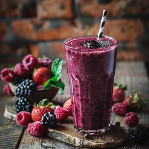 Leckerer Brombeer-Erdbeer-Smoothie mit Mølk