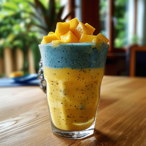 Tropischer Fußball Smoothie