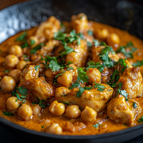 Veganes "Butter" Chicken mit Kichererbsen: Die pflanzliche Version eines Klassikers 🍛🌱