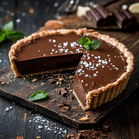 Mølk-Schoko-Ganache Tarte mit Fleur de Sel