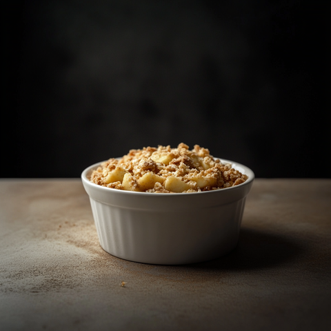 Apfel-Zimt-Hafermilch-Crumble – der knusprige Genuss für kalte Herbsttage