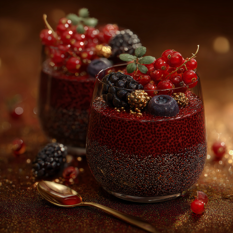 Beeren-Chia-Pudding mit Oat Mølk: Like Milk Light 1.8%