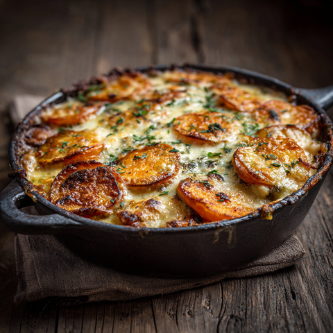 Cremiges Süßkartoffel-Kichererbsen-Gratin mit Mølk Zero