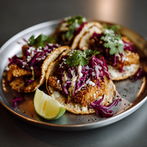 Crispy Mushroom Tacos mit Oat Mølk: Like M!lk 3,5 %