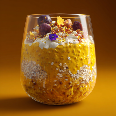 Mølk Light 1,8% Golden Milk Overnight Oats – ein Sonnenstrahl im Glas