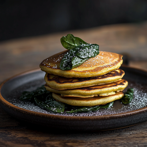 Herzhafte Hafermilch-Pancakes mit Spinat und Pilzen – Veganer Genuss mit Mølk Zero