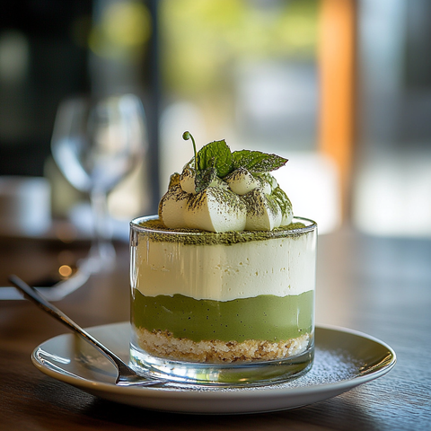 Veganer Matcha-Cheesecake im Glas 🍵🍰