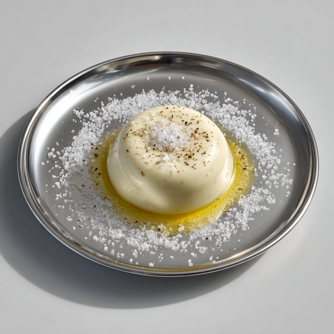 Mølk Olivenöl-Panna-Cotta mit Meersalz