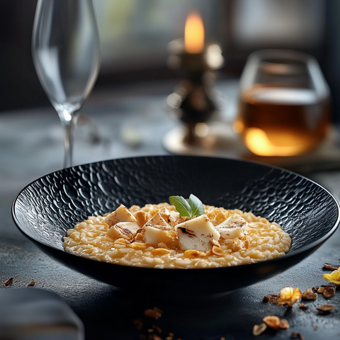 Luxuriöses Safran-Risotto mit Mølk & gerösteten Mandeln 🌾✨