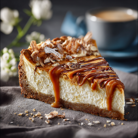 Weihnachtlicher Spekulatius-Karamell-Käsekuchen