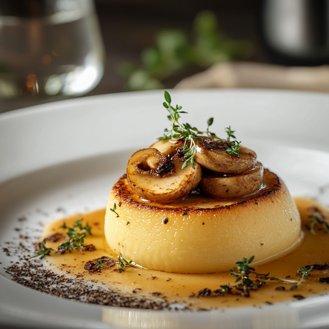 Trüffel-Polenta mit gerösteten Pilzen & Mølk-Schaum – Ein Rezept für Genießer 🌿✨
