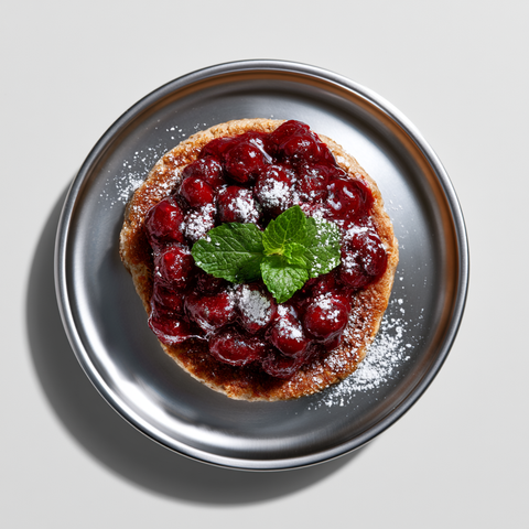 Hafer-Pancakes mit Beeren-Kompott
