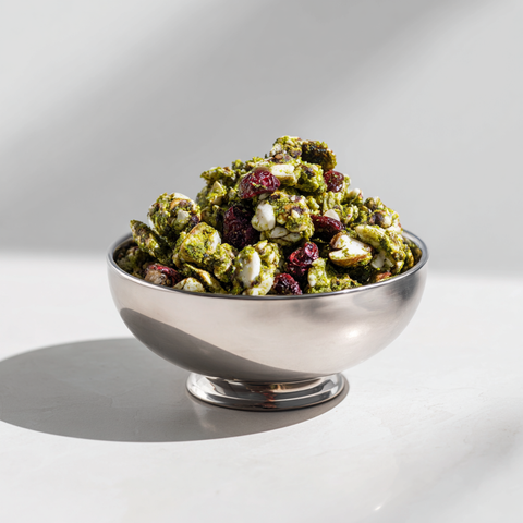 Matcha Granola mit Mandeln